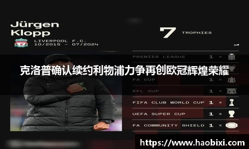 克洛普确认续约利物浦力争再创欧冠辉煌荣耀